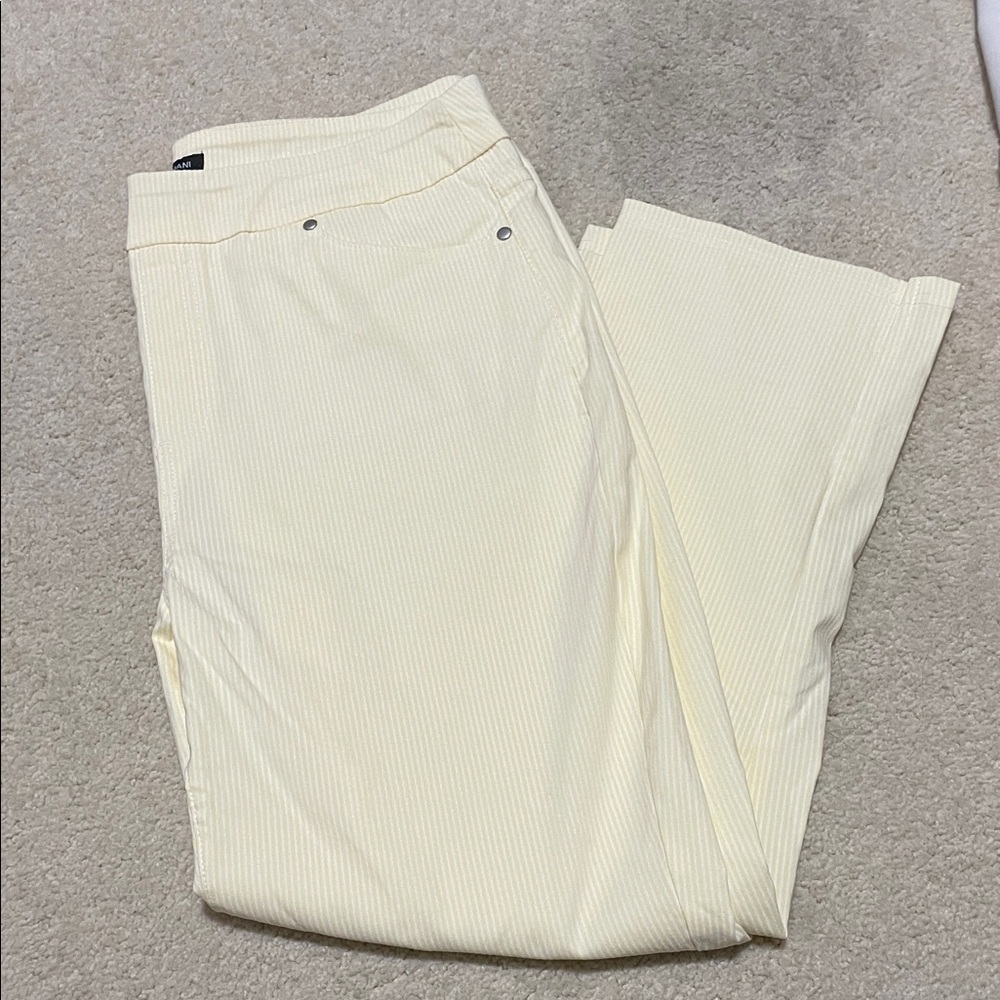 Mario Serrani Yellow Pinstripe Pants